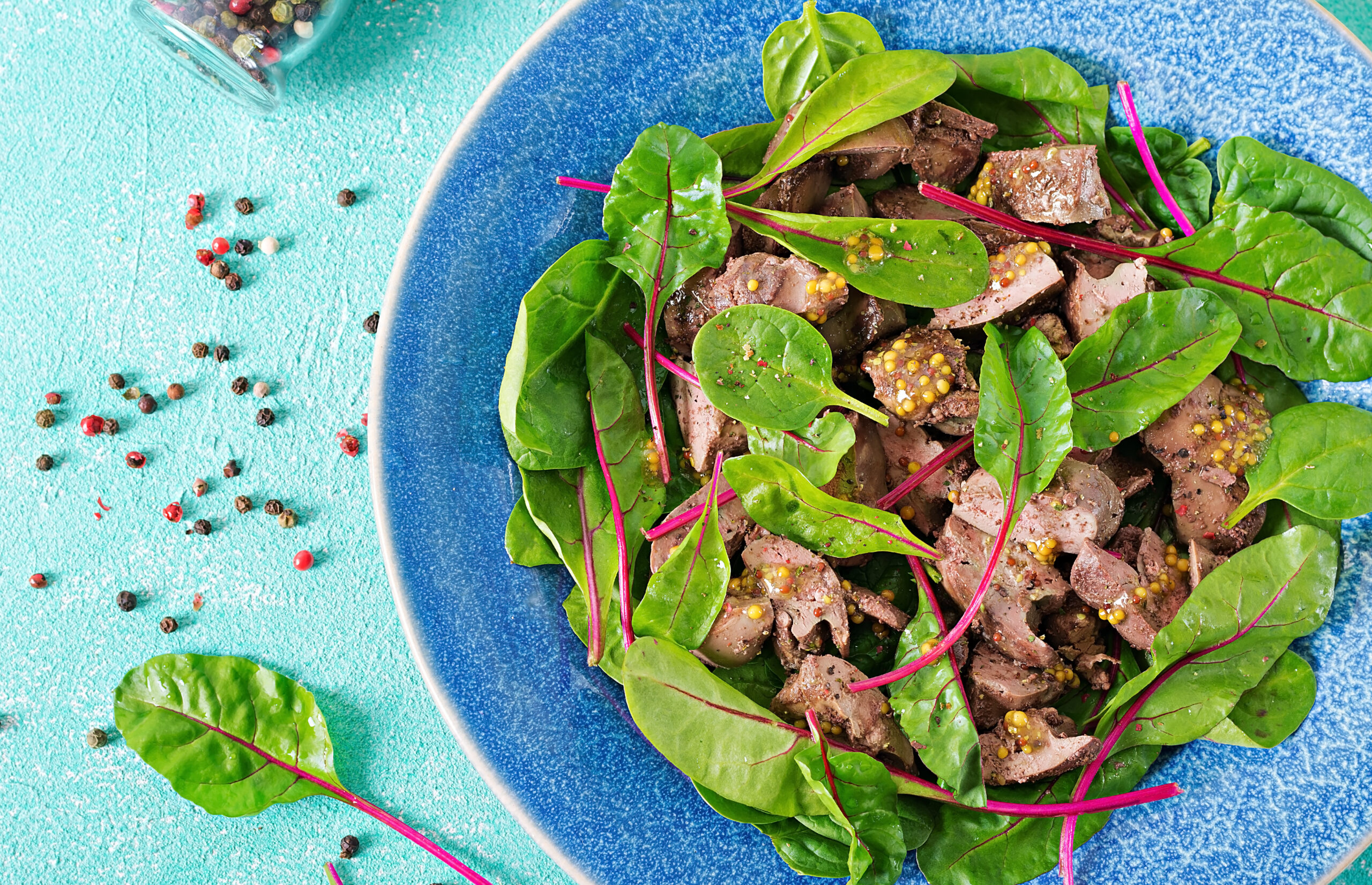 Salade de foies de volaille à la vanille